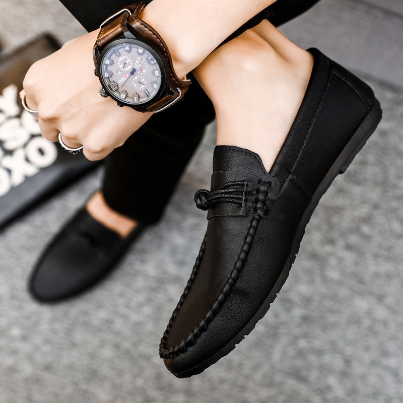 LEATHER SLIP-ONS