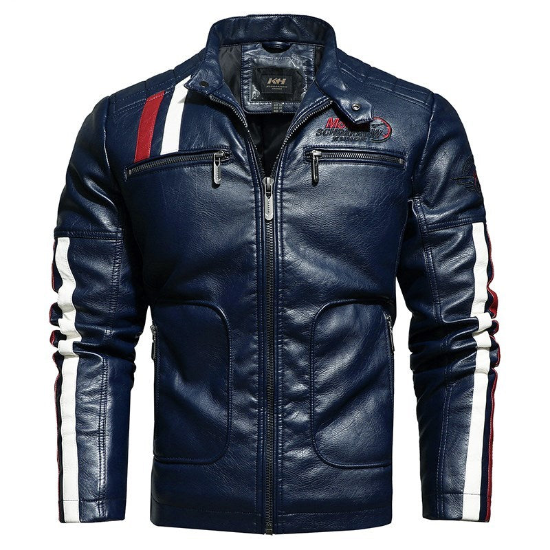 LEATHER EMBROIDERED RIDER JACKET