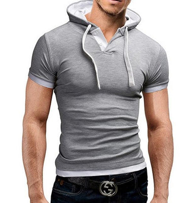 MEN HOODED POLO SHIRT