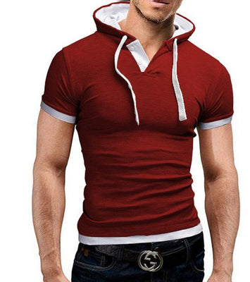 MEN HOODED POLO SHIRT