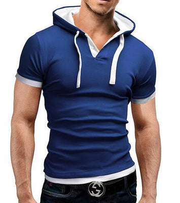 MEN HOODED POLO SHIRT