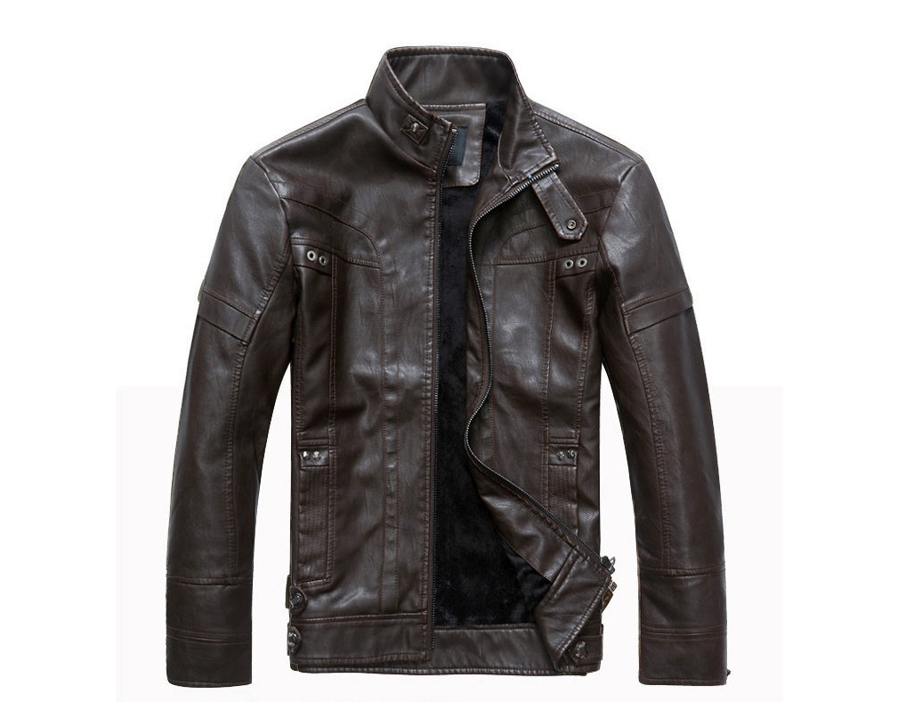 LEATHER LOOM JACKET