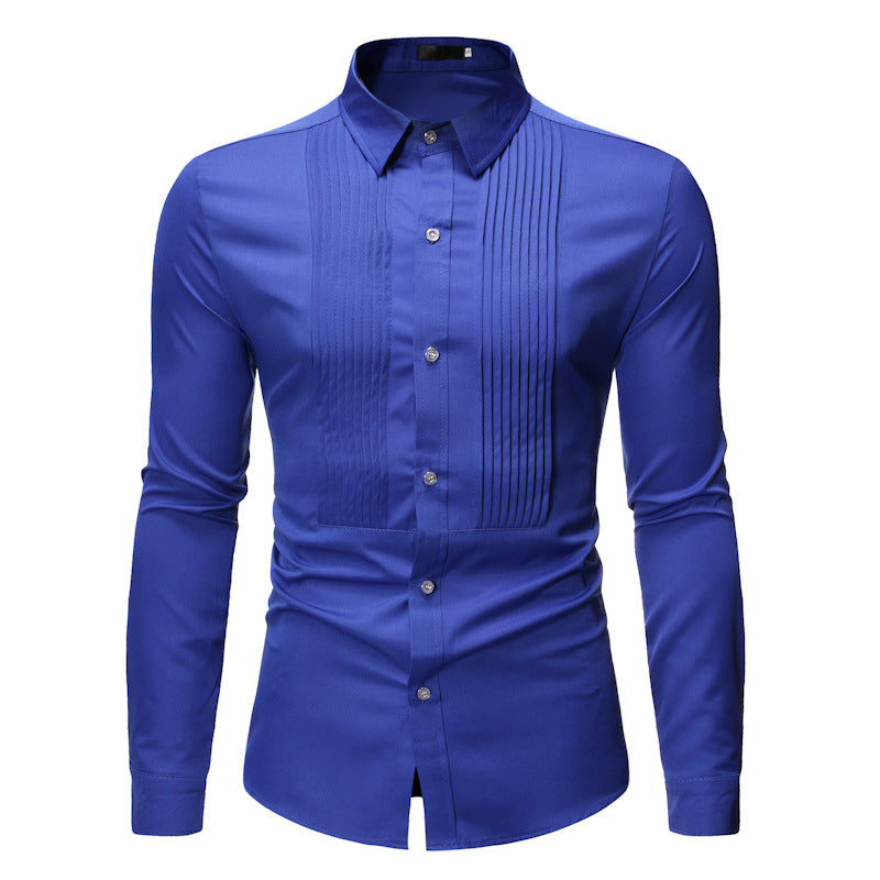 LUXOR BLUE TUXEDO SHIRT