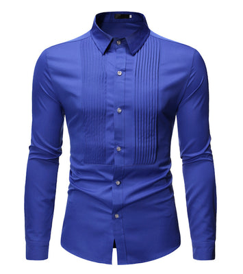 LUXOR BLUE TUXEDO SHIRT