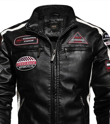 LEATHER EMBROIDERED RIDER JACKET