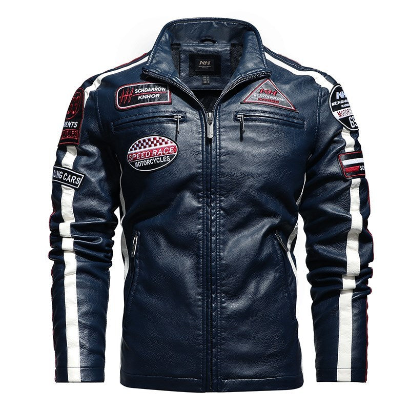 LEATHER EMBROIDERED RIDER JACKET