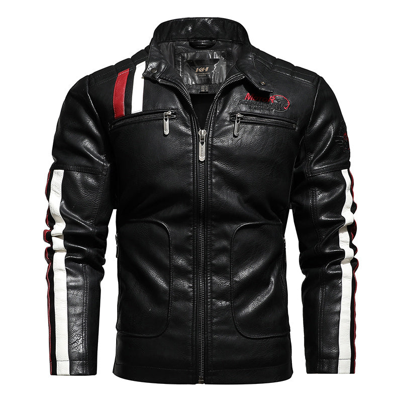 LEATHER EMBROIDERED RIDER JACKET