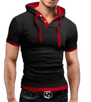 MEN HOODED POLO SHIRT