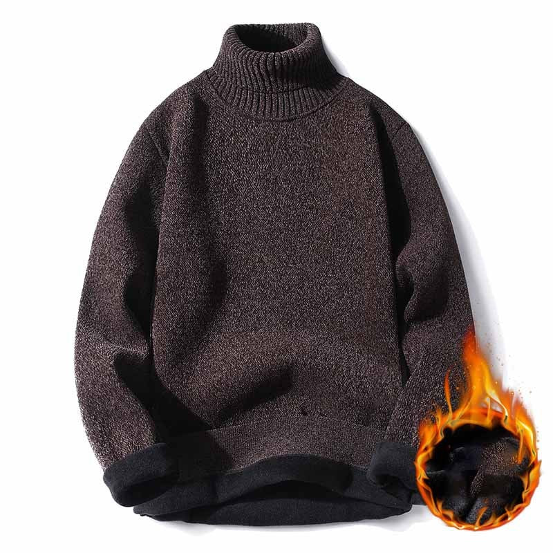 PLUS FLEECE WARM HIGH NECK SWEATER