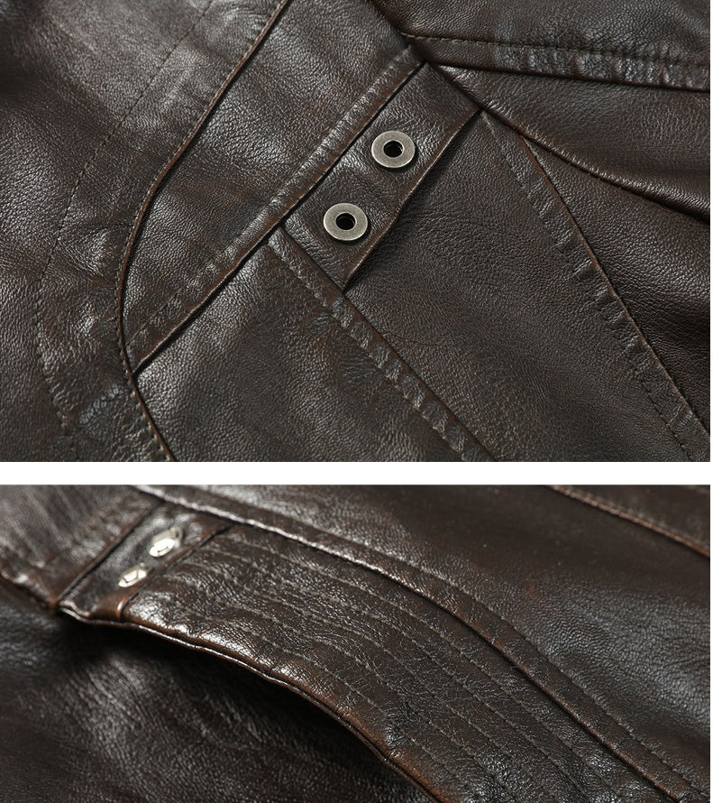 LEATHER LOOM JACKET