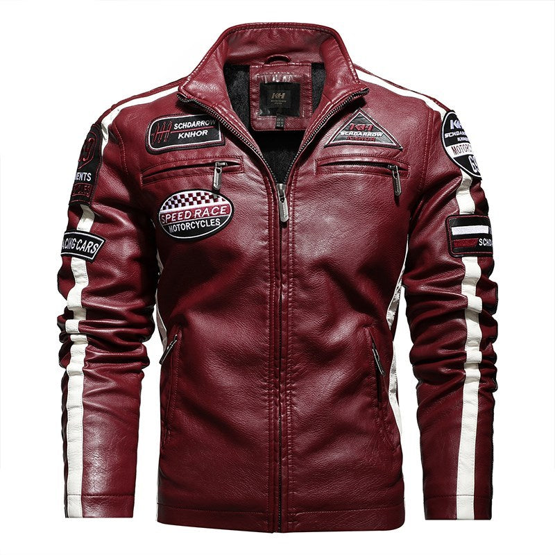 LEATHER EMBROIDERED RIDER JACKET