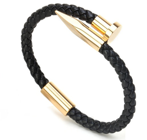 NAIL BRAID STAINLESS STEEL BRACELET