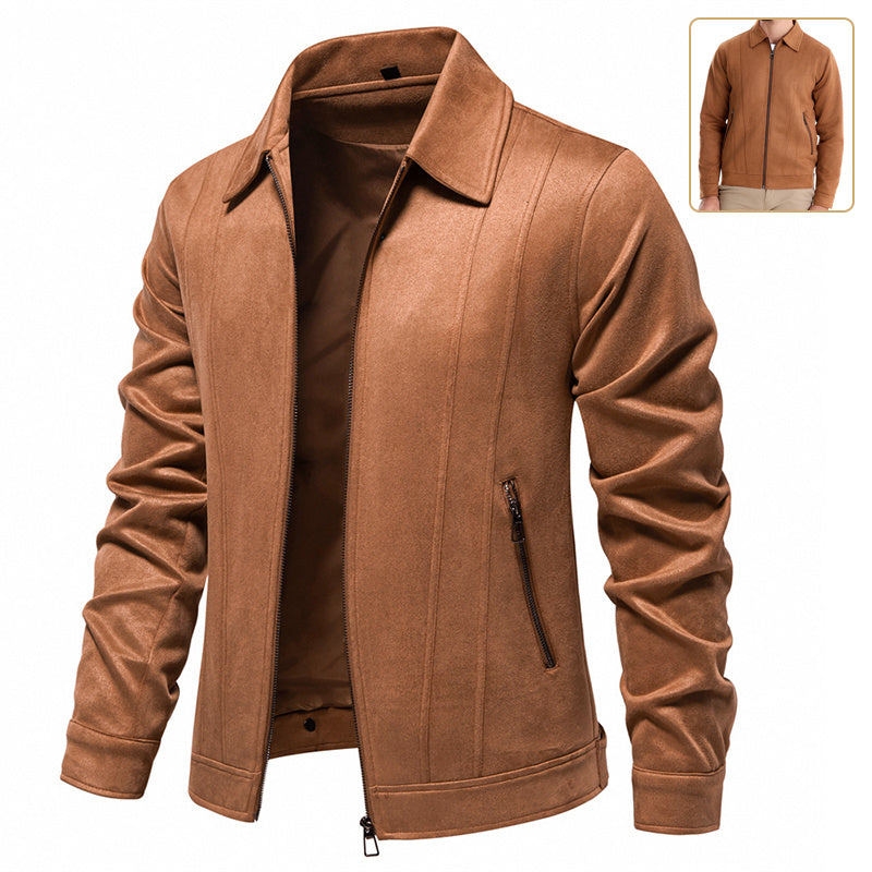 OXFORD SUEDE ZIPPER JACKET