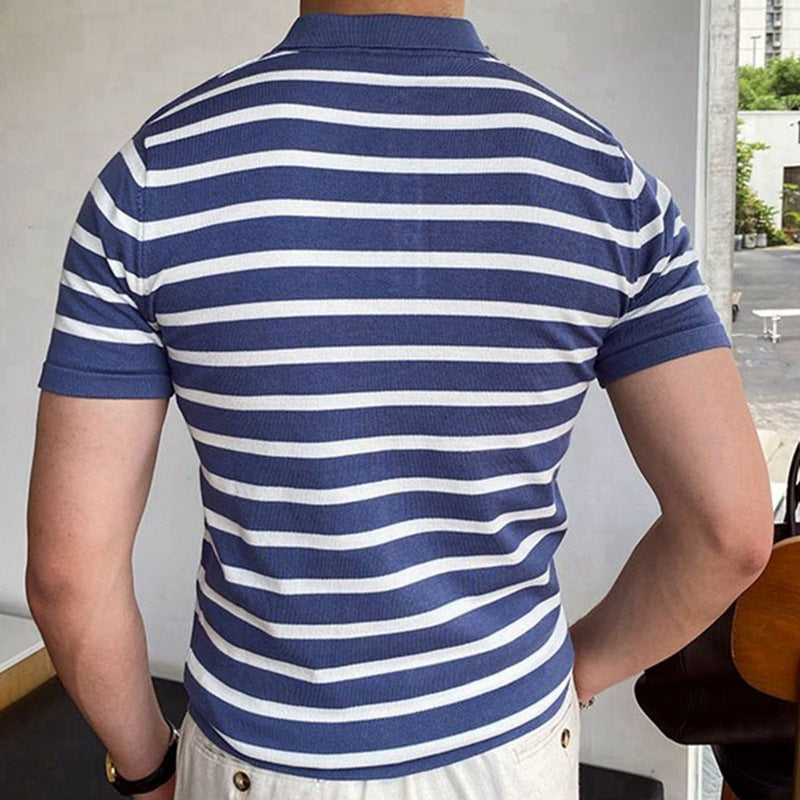 BLUE STRIPED POLO