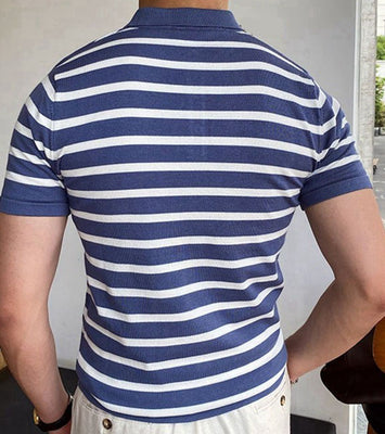 BLUE STRIPED POLO