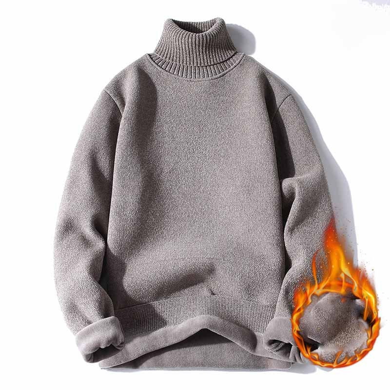 PLUS FLEECE WARM HIGH NECK SWEATER