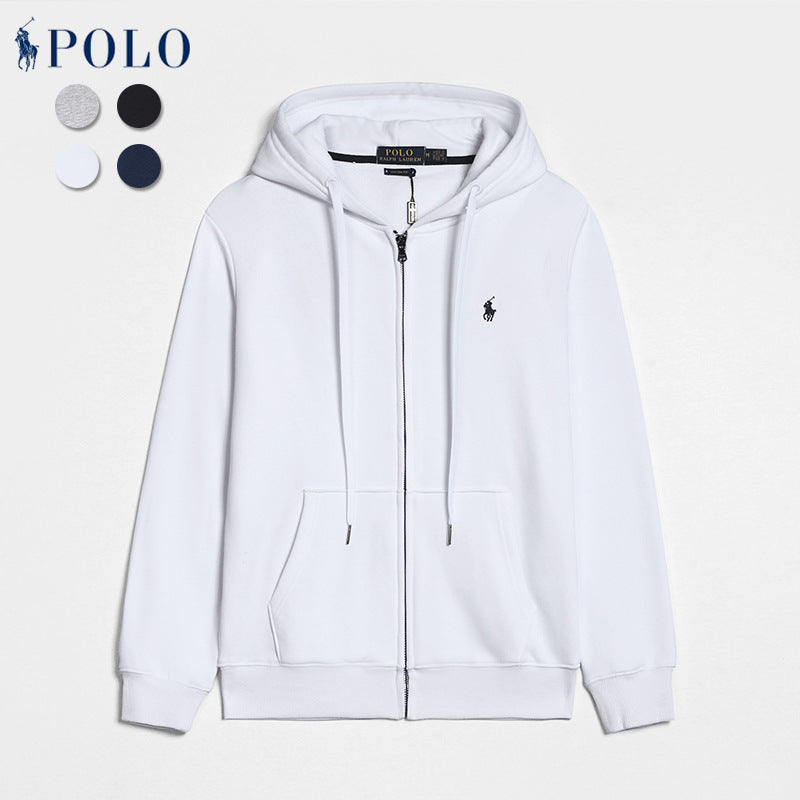 POLO PURE COTTON ZIPPER SWEATSHIRT