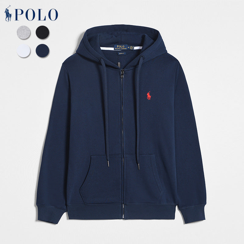 POLO PURE COTTON ZIPPER SWEATSHIRT