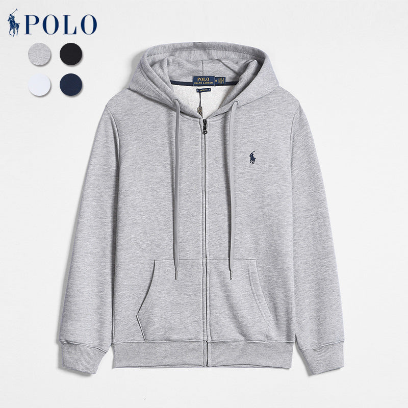 POLO PURE COTTON ZIPPER SWEATSHIRT