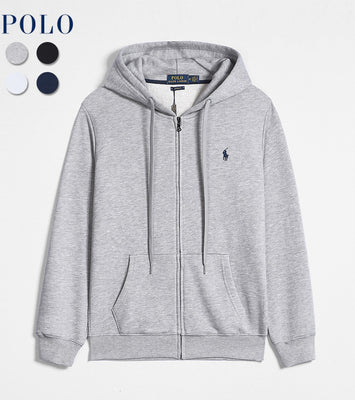 POLO PURE COTTON ZIPPER SWEATSHIRT