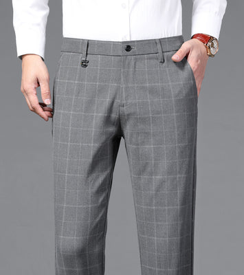 CLASSIC BUSINESS PLAID TROUSER