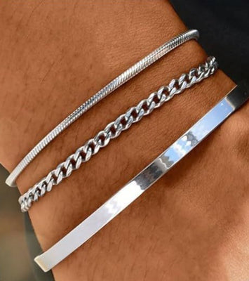 SNAKE BOX STAINLESS BRACELET