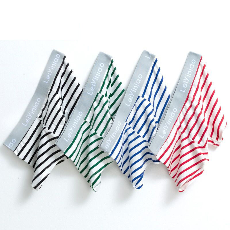 4-PACK COTTON SOFT STRIPED  BOXERS