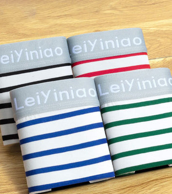 4-PACK COTTON SOFT STRIPED  BOXERS