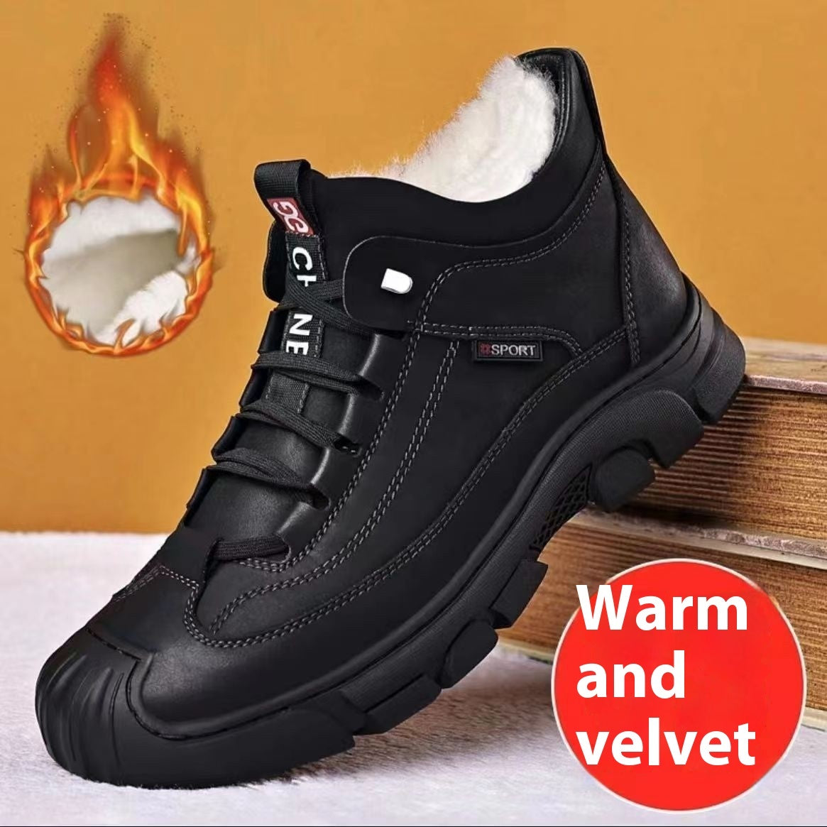 SPORT FLEECE-LINED THICK COTTON SHOES