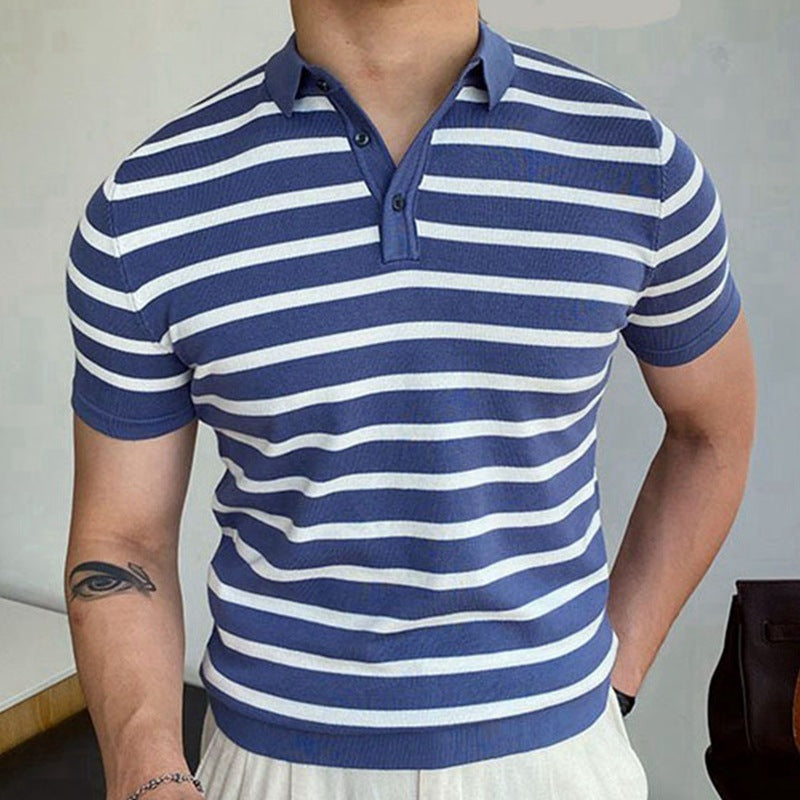 BLUE STRIPED POLO