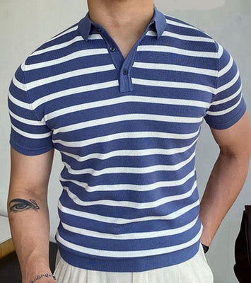 BLUE STRIPED POLO