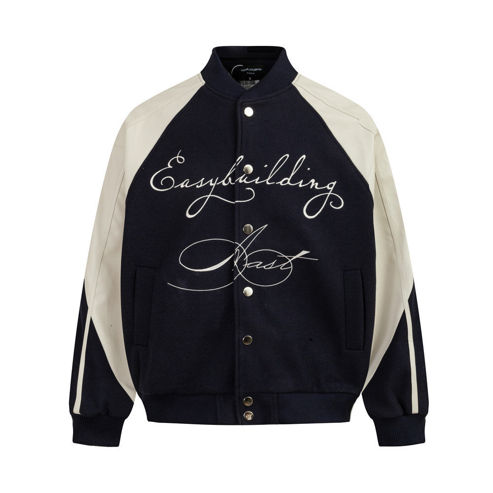 BASEBALL LEATHER VARSITY JACKET