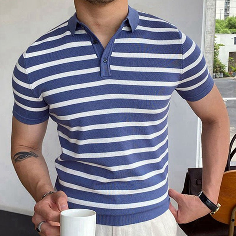 BLUE STRIPED POLO