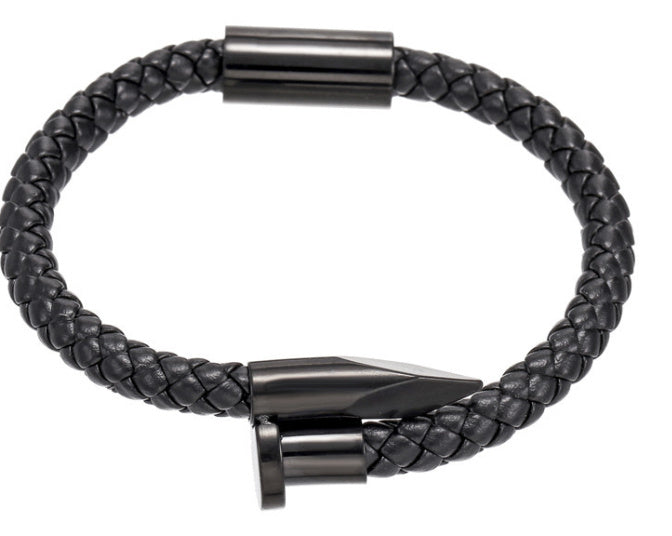 NAIL BRAID STAINLESS STEEL BRACELET