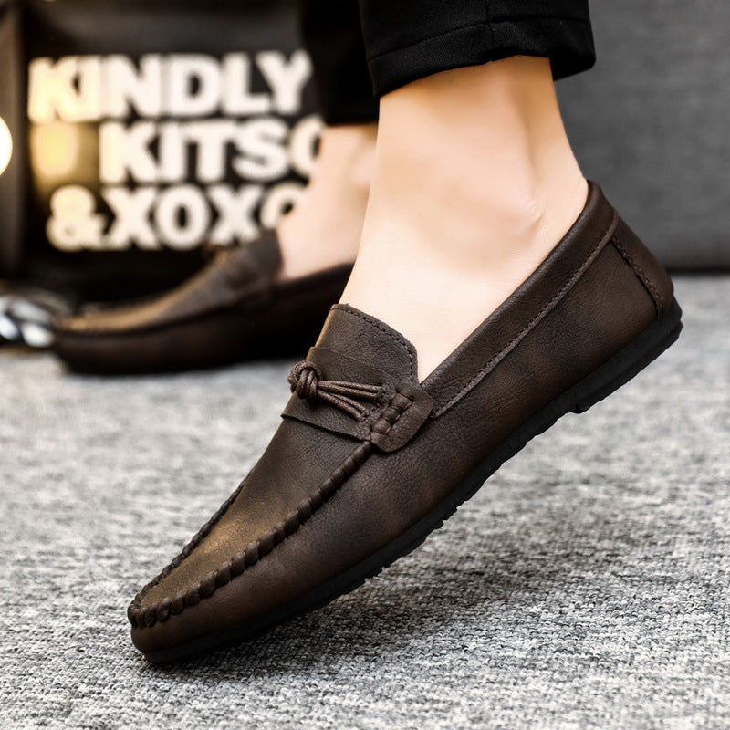 LEATHER SLIP-ONS