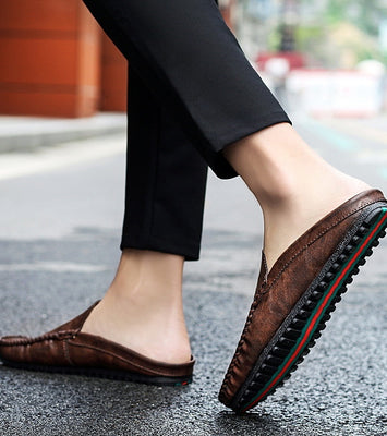 LEATHER FASHION MULE